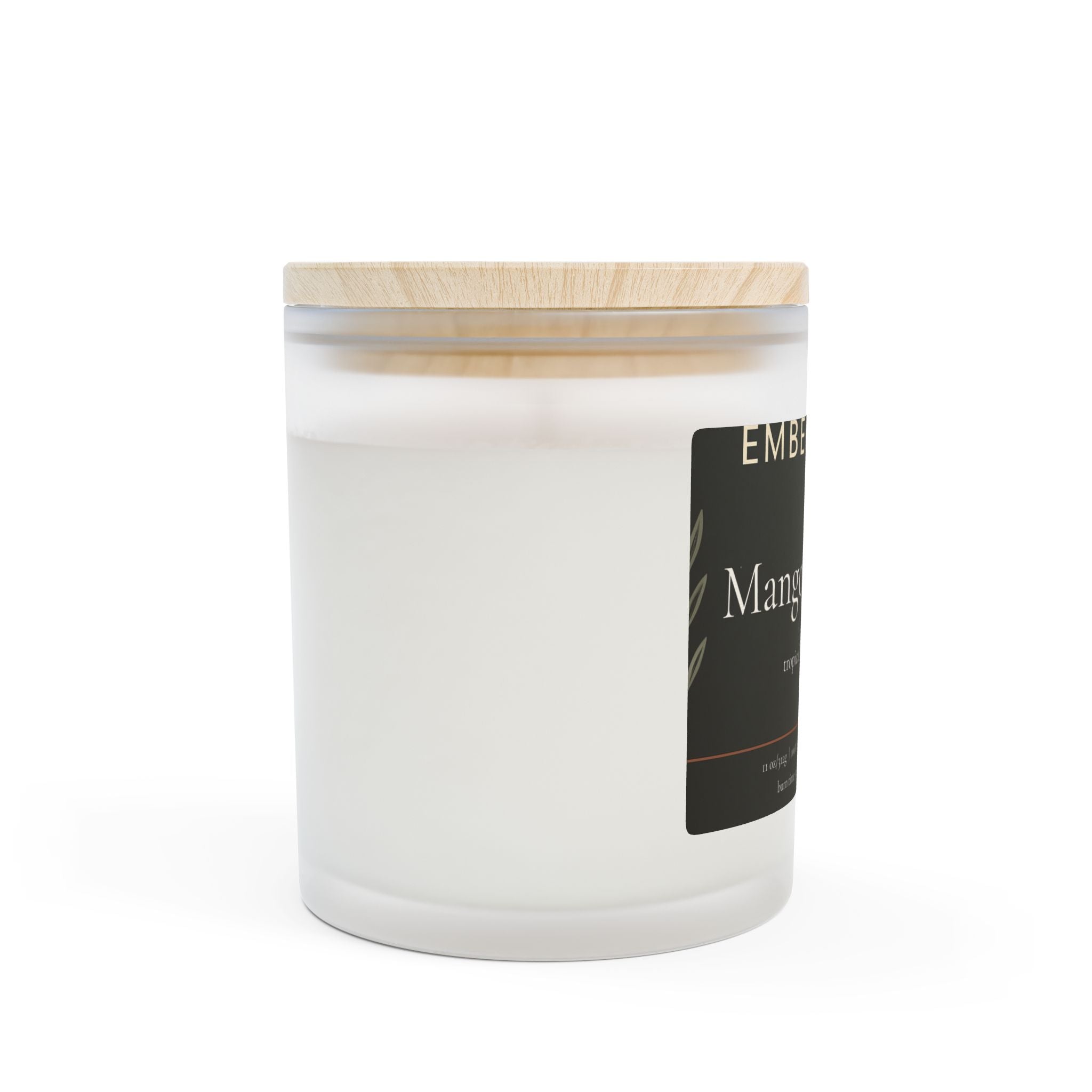 Hand-Poured Soy Candle Frosted Glass | 11oz | Ember & Cole