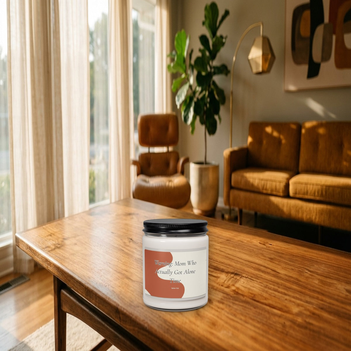 Funny Mom Candle — Alone Time | Soy Candle Gift for Her — lifestyle 1
