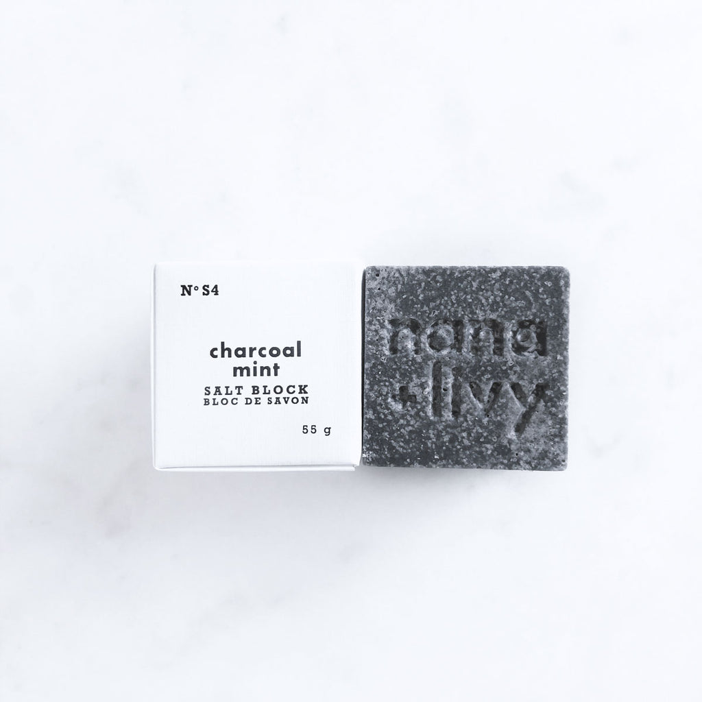 Charcoal Mint Cleansing Salt Block | Ember & Cole